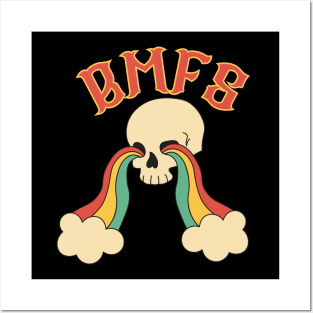 Billy Strings Skull Fuzzy Rainbow Posters and Art